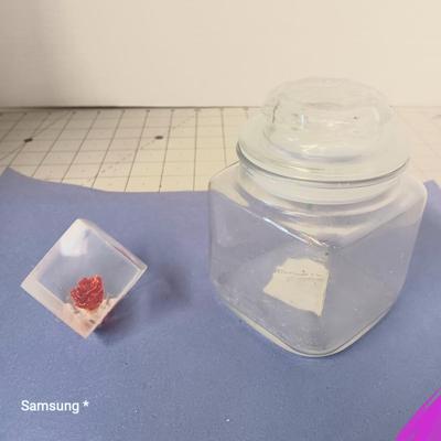 Resin Flower and Glass Jar