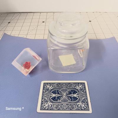 Resin Flower and Glass Jar