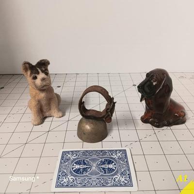 Dog Figurines with Bell