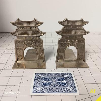 Vintage Pagoda Folding Bookends