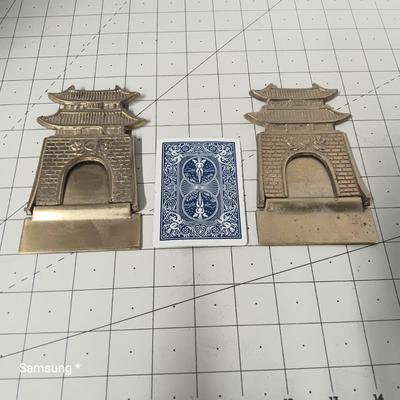 Vintage Pagoda Folding Bookends