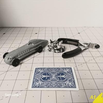 Vintage Car + Dog Statue + Dog Nail Clippers
