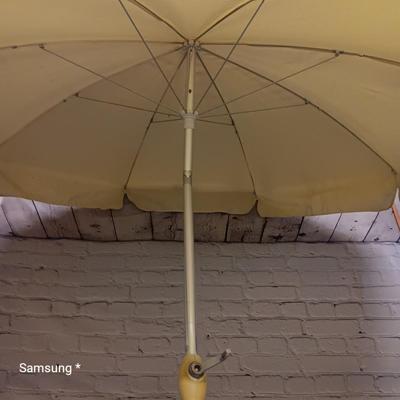 White Patio Umbrella with pole