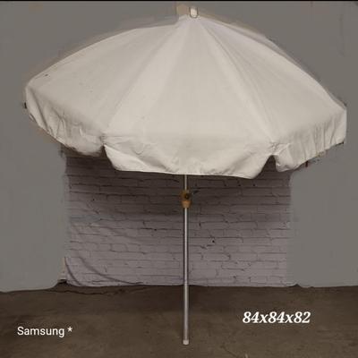 White Patio Umbrella with pole