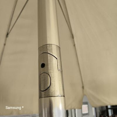 White Patio Umbrella with pole