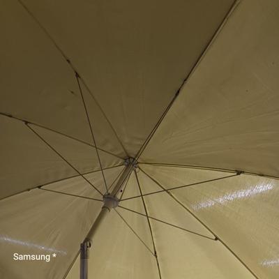 White Patio Umbrella with pole
