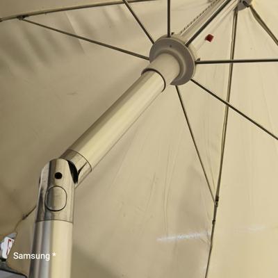White Patio Umbrella with pole