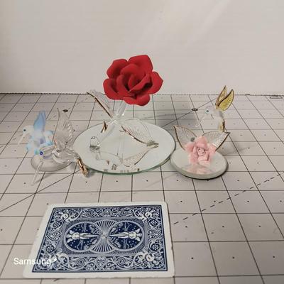 Glass Figurines - Hummingbird of Love