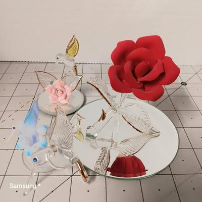 Glass Figurines - Hummingbird of Love