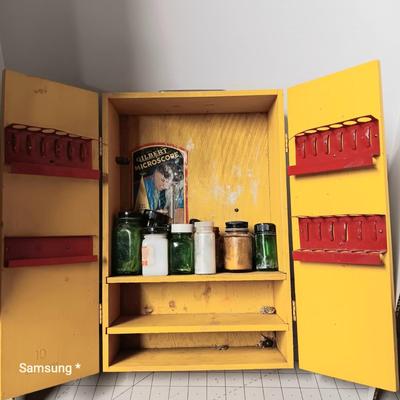 Gilbert Microscope Cabinet with Specimen Jars