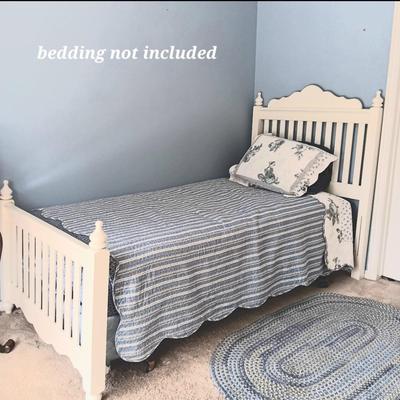 Twin Bed Matress and Frame  (bedding not included)