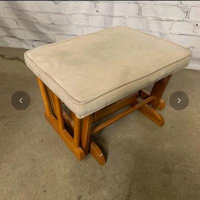 Wooden Glider Chair and Foot Rest