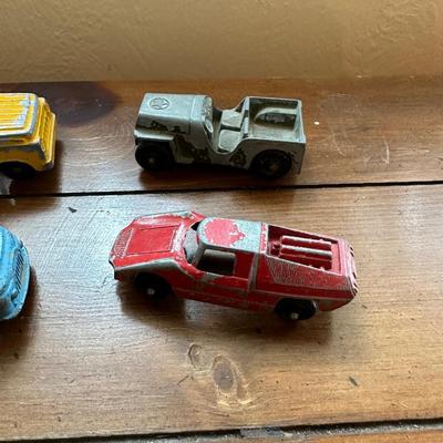 4 OLD METAL CARS