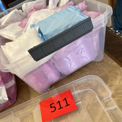 Tub of Adult diapers