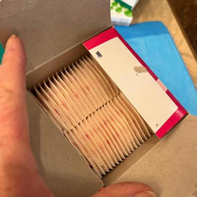 Box of pads, & wipes