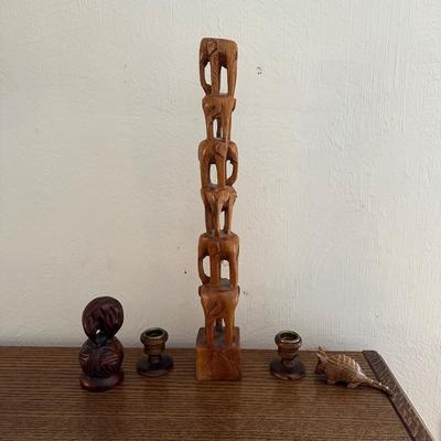 HAND CARVED WOODEN DECOR