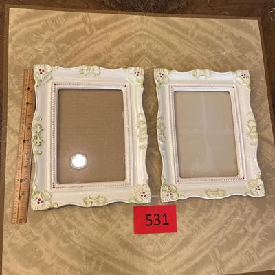Ceramic picture frames