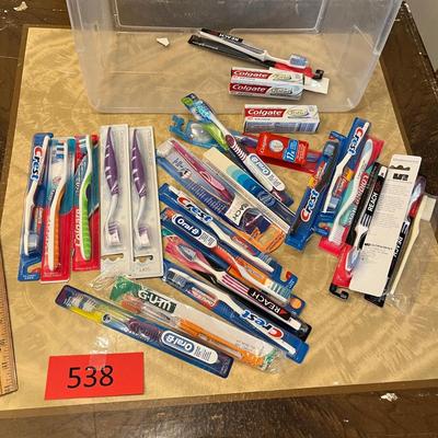 Unused toothbrush + more