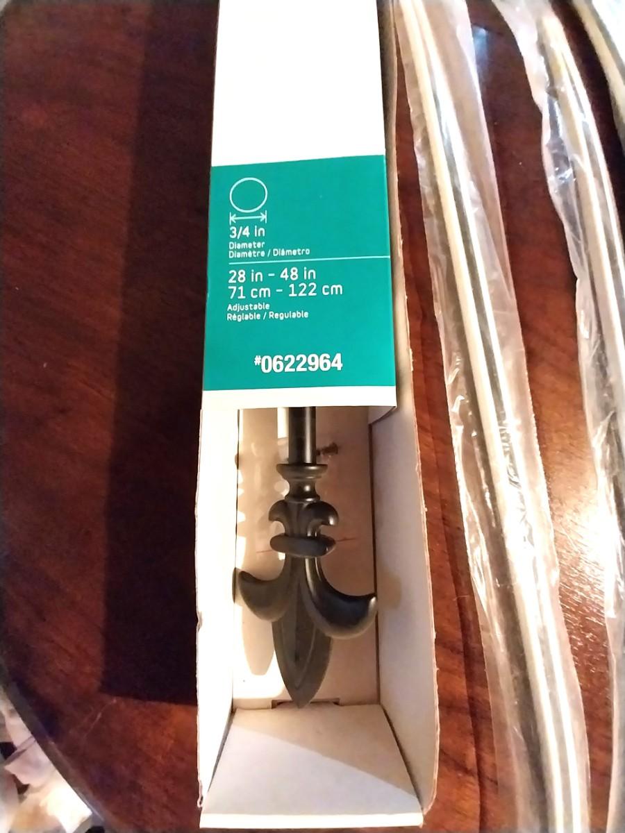 NEW DRAPERY RODDOUBLE CURTAIN ROD AND EXTENDERS