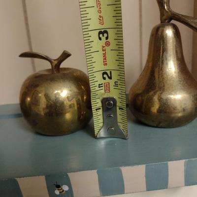 Set of Brass Apple and a Pear Bells