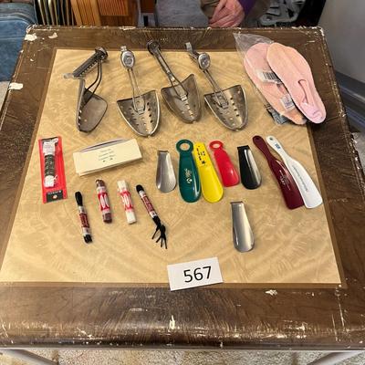 Shoe horns, stretchers, and shoe laces