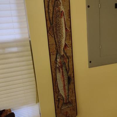 Tapestry Fabric Trout Theme Wall Hanging