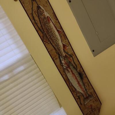 Tapestry Fabric Trout Theme Wall Hanging