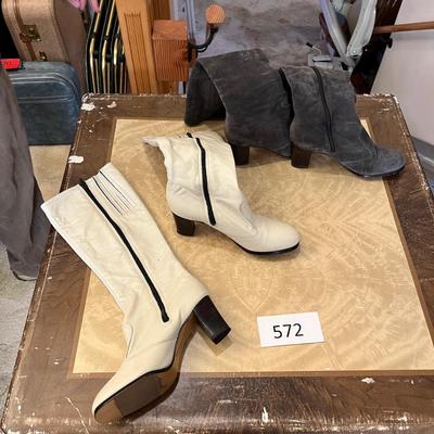Black & White Heel boots