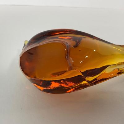 -108- FENTON | Marked Amber Happiness Bird Long Tail