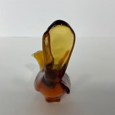 -108- FENTON | Marked Amber Happiness Bird Long Tail