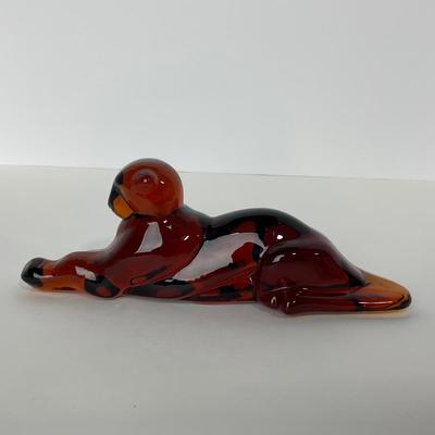 -109- HEISEY | By Mosser Imperial Marked Amber Panther