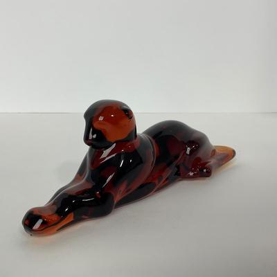 -109- HEISEY | By Mosser Imperial Marked Amber Panther