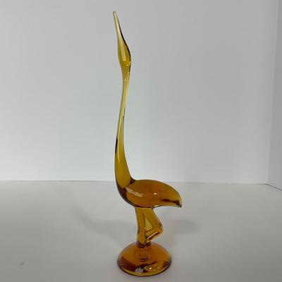 -111- VIKING | Long Neck Amber Crane