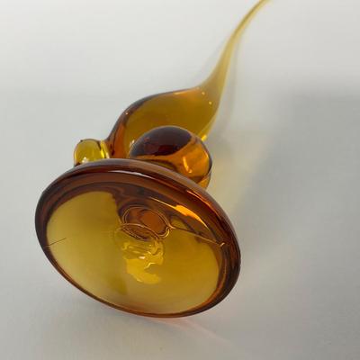 -112- VIKING | Mid Century Amber Long Tail Bird