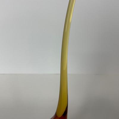 -112- VIKING | Mid Century Amber Long Tail Bird