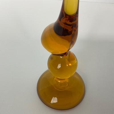 -112- VIKING | Mid Century Amber Long Tail Bird