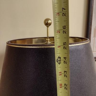 Brass Post and Marble Base Table Lamp