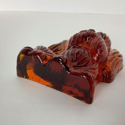 -114- VIKING | Amber Yorkie Dog Bookend