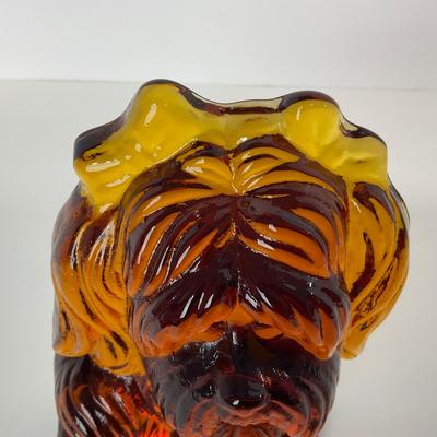 -114- VIKING | Amber Yorkie Dog Bookend