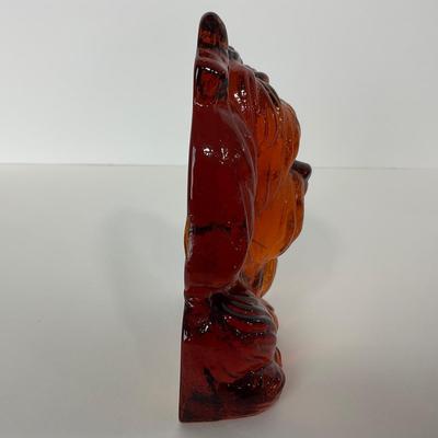 -114- VIKING | Amber Yorkie Dog Bookend