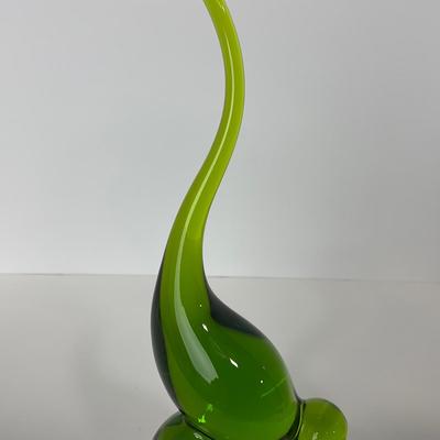 -117- VIKING | Mid Century Green Long Tail Bird