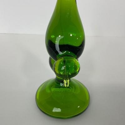 -117- VIKING | Mid Century Green Long Tail Bird
