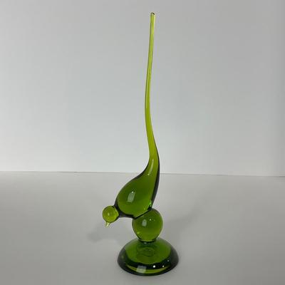 -118- VIKING | Mid Century Green Long Tail Bird