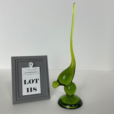 -118- VIKING | Mid Century Green Long Tail Bird