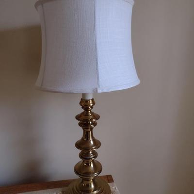 Pair of Matching Quality Heavy Brass Table Lamps