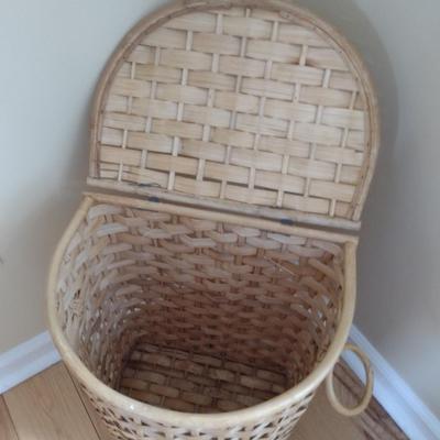 Splint Wood Weave Clothes Basket