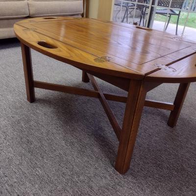 Solid Wood Butler Tray Coffee Table