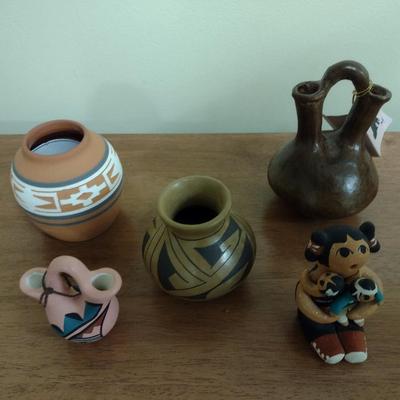 Nice Collection of Native American Signed Pottery Items
