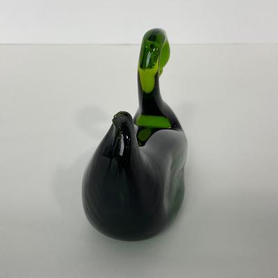 -123- PILGRIM | Green Swan Paperweight