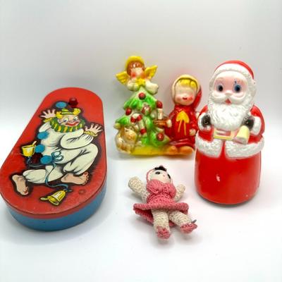 Lot of Misc. 1950's Christmas Toys for a Vintage Christmas - Fun Stocking Stuffers!